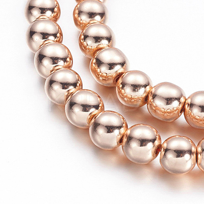 Electroplate Non-magnetic Synthetic Hematite Beads Strands G-A170-04B-RRG-1