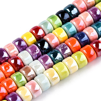 Handmade Porcelain Bead Strands X-PORC-N007-22-1