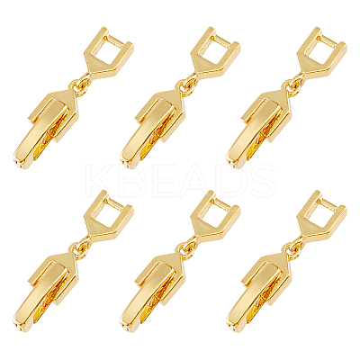 6Pcs Brass Fold Over Clasps KK-FH0007-43A-1