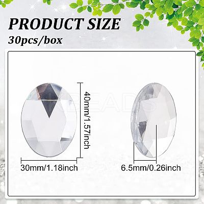 30pcs Self-Adhesive Acrylic Rhinestone Stickers FIND-FG0001-94B-1