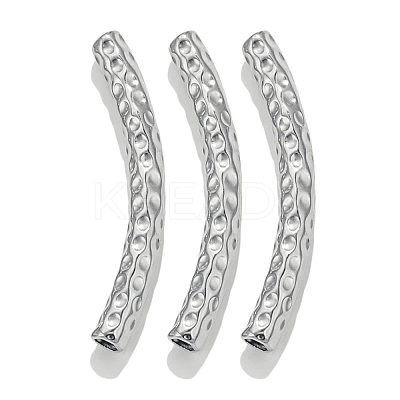 304 Stainless Steel Curved Tube Beads STAS-M071-03A-P-1