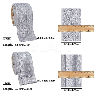 2Pcs 2 Styles Self-Adhesive XPE Grain Contact Paper DIY-CP0012-20A-1