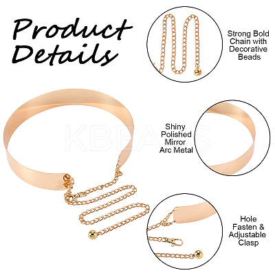 40MM Iron Wide Waist Belts AJEW-WH0481-484B-1