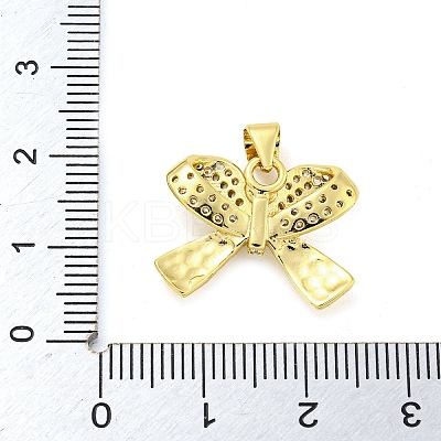 Brass Micro Pave Clear Cubic Zirconia Pendants FIND-Z044-05G-1