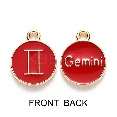 Alloy Enamel Pendants ENAM-SZ0001-28B-I-1