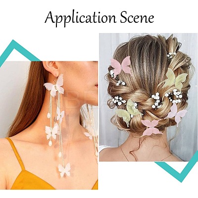 48Pcs 8 Colors Single Color 3-Layer Fibre Tulle Ornament Accessories FIND-SC0005-73-1
