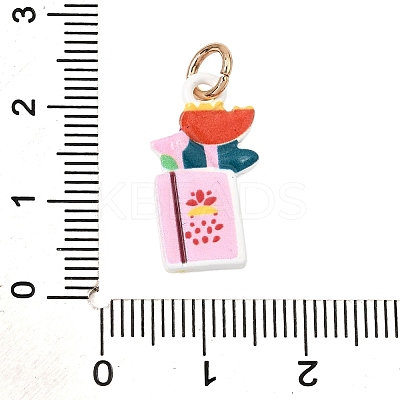 Spray Painted Alloy Pendants AL-CBAB1F7-01A-1