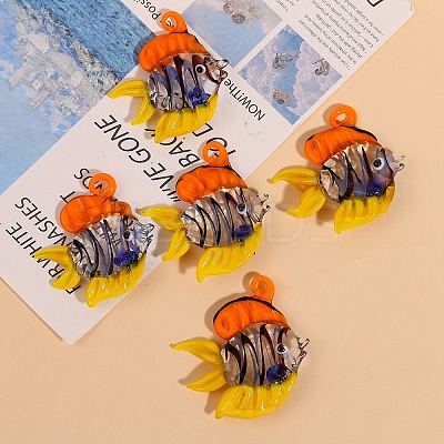 Handmade Lampwork Pendants PW-WG21647-01-1