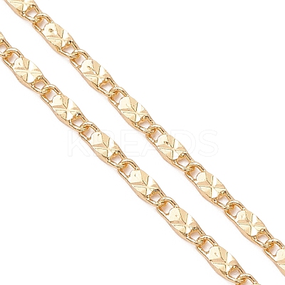 1.5MM Brass Textured Oval Link Chain Slider Necklace Making AJEW-JB01545-02-1