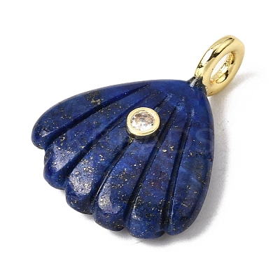 Dyed Natural Lapis Lazuli Carved Pendants G-C282-05G-1