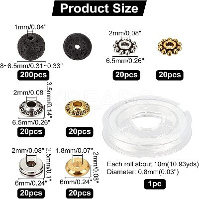 120Pcs 6 Style Tibetan Style Alloy Spacer Beads KK-NB0001-54-1