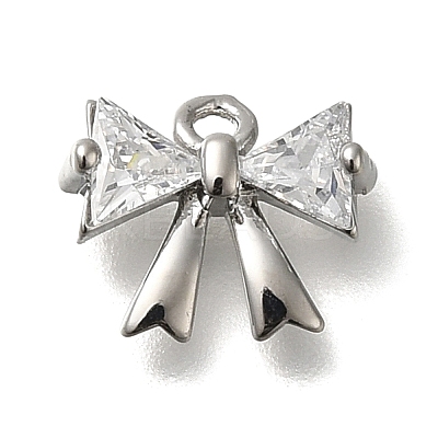 Rack Plating Brass Micro Pave Cubic Zirconia Charms KK-M014-02B-P-1