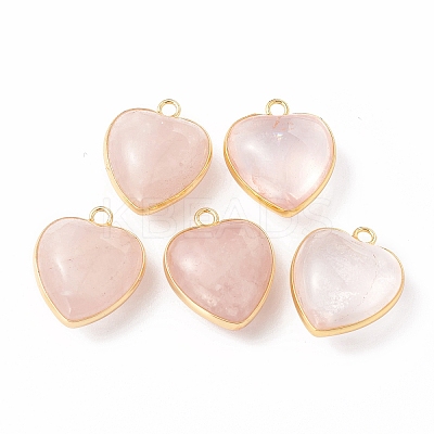 Natural Rose Quartz Pendants G-C005-01G-15-1