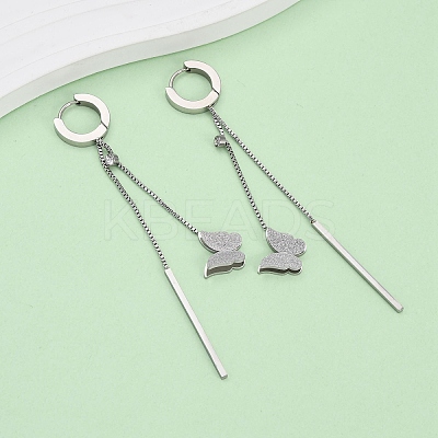 304 Stainless Steel Hoop Earrings EJEW-F393-15P-1