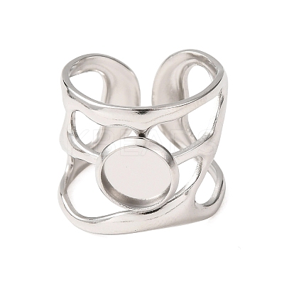 304 Stainless Steel Cuff Ring Components SA-CBA76C4-02P-01-1