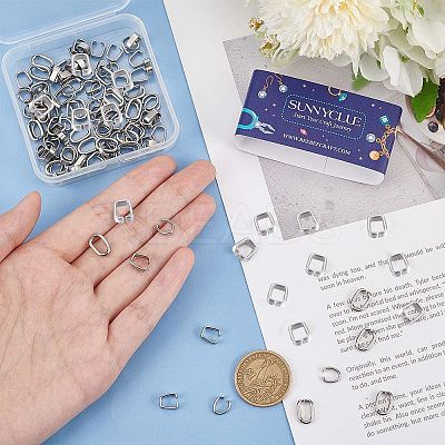 120Pcs 4 Styles 304 Stainless Steel Quick Link Connectors STAS-SC0005-53-1