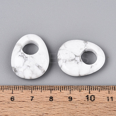 Natural Howlite Pendants G-T144-09B-1