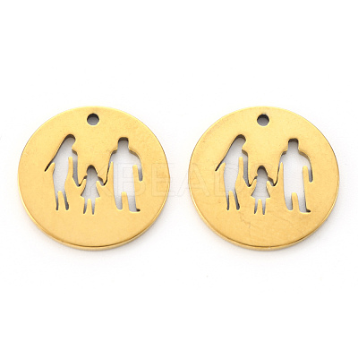 PVD Vacuum Plating 304 Stainless Steel Pendants STAS-N092-34G-1