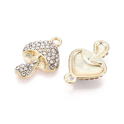 Rack Plating Alloy Rhinestone Pendants PALLOY-T091-26M-G-1