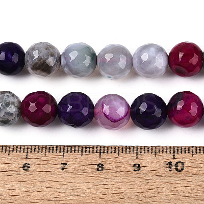 Dyed & Heated Natural Fire Crackle Agate Beads Strands G-N359-01B-11-1