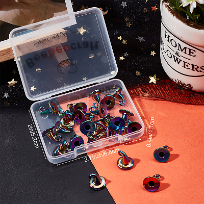 Rainbow Color Alloy Pendants FIND-BBC0001-30-1