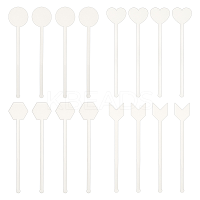 24Pcs 4 Style Transparent Acrylic Stirring Rods AJEW-FG0003-16-1