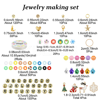 DIY Polymer Clay Stretch Charms Bracelets Making Kits DIY-YW0011-63-1