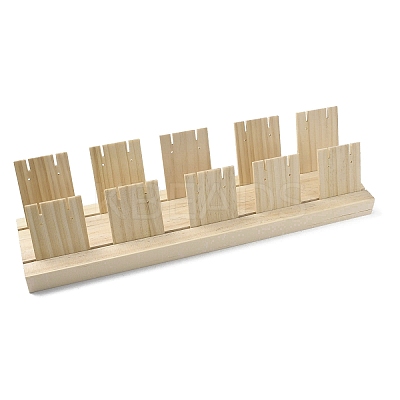 2-Slot Wooden Earring Display Card Stands LS-EDIS-R027-01B-02-1