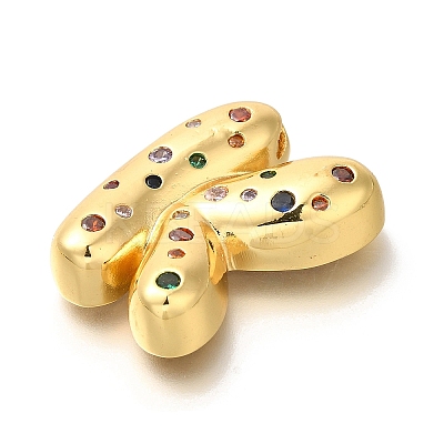 Brass Cubic Zirconia Pendants KK-M295-13G-K-1