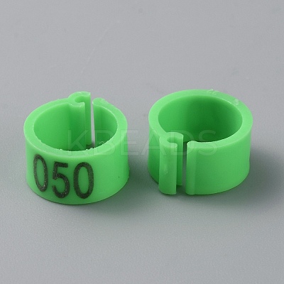 Plastic Poultry Leg Identification Bands AJEW-WH0415-99E-1