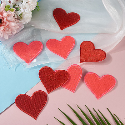 8Pcs 2 Colors Polyester Iron on Sew On Patches PATC-TA0001-34B-1