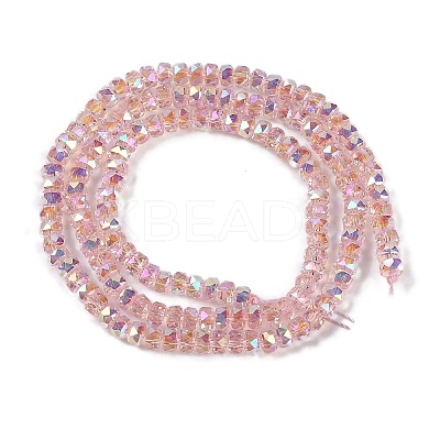Electroplate Glass Beads Strands X-GLAA-Q105-03B-1