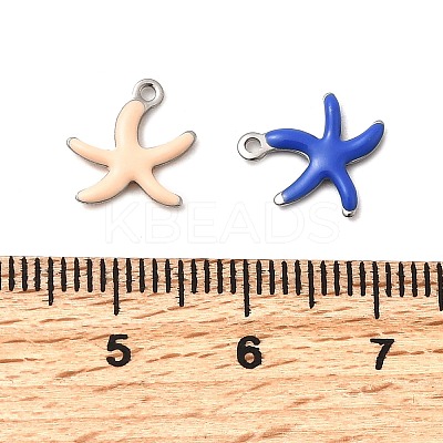304 Stainless Steel Enamel Charms LS-STAS-Q363-14D-P-1