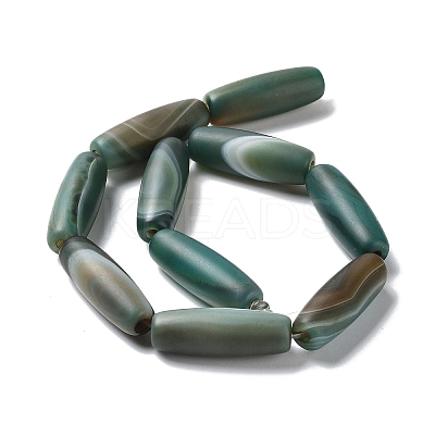 Natural Striped Agate/Banded Agate Beads Strands TDZI-O003-36C-1