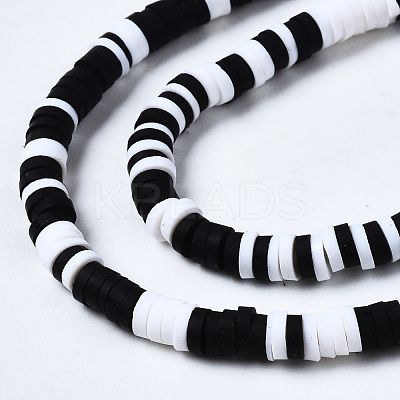 Handmade Polymer Clay Beads Strands CLAY-R089-4mm-086-1