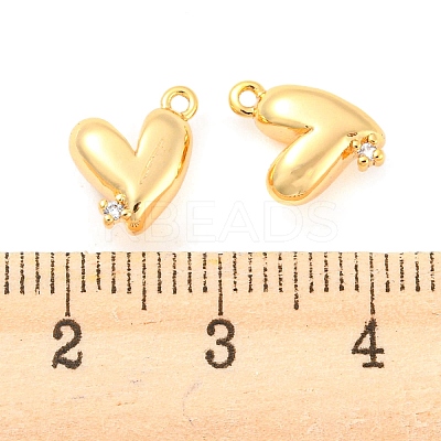 Rack Plating Brass Cubic Zirconia Pendants KK-M261-21G-1