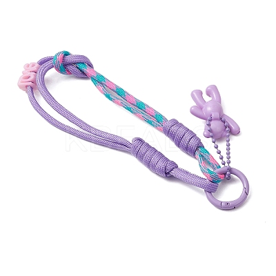 6Pcs Polyester & Spandex Parachute Cord Pendant Decorations HJEW-JM03797-1