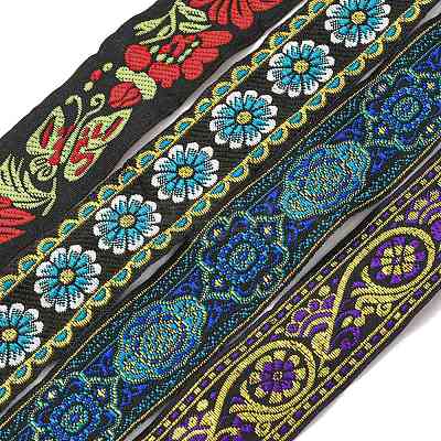Ethnic Style Polyester Embroidery Ribbons CWIR-XCP0001-22A-1