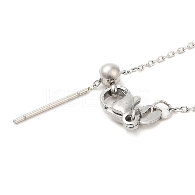 Non-Tarnish 304 Stainless Steel Cable Chain Necklace for Women NJEW-G104-04P-1
