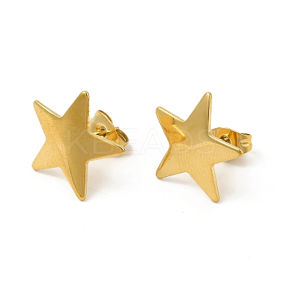 Ion Plating(IP) 304 Stainless Steel Stud Earrings for Women X-EJEW-I281-39G-1