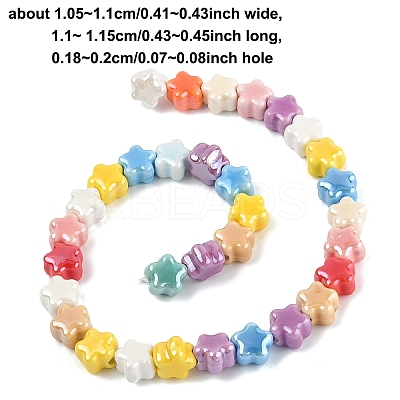 1 Strand Handmade Porcelain Bead Strands PORC-YW0001-36-1
