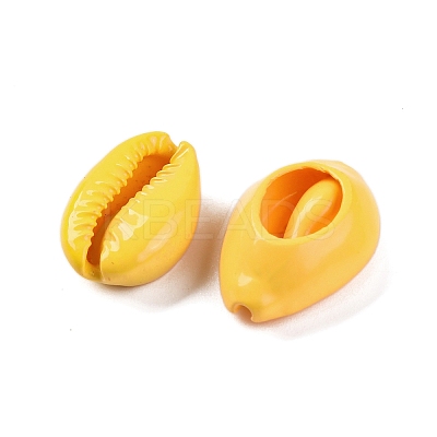 Baking Paint Cowrie Shell Beads SSHEL-M023-01K-1