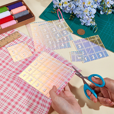4Pcs 4 Styles Acrylic Sewing Patchwork Ruler DIY-DR0002-39-1