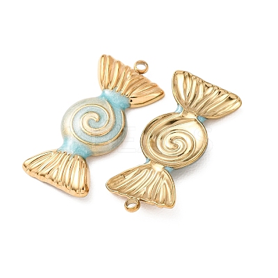 304 Stainless Steel Enamel Pendants SA-CBAD609-05G-03-1