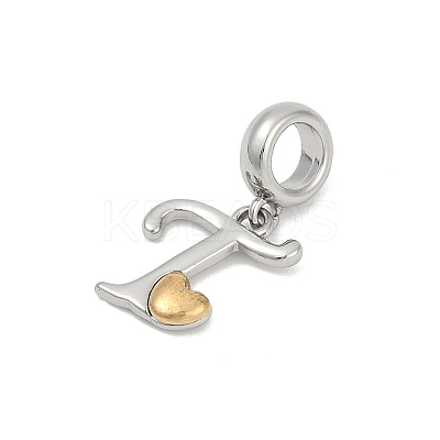 Brass European Dangle Charms LS-KK-Z097-01T-GP-1