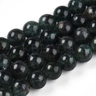 Natural Green Kyanite Beads Strands G-T140-6mm-07-1