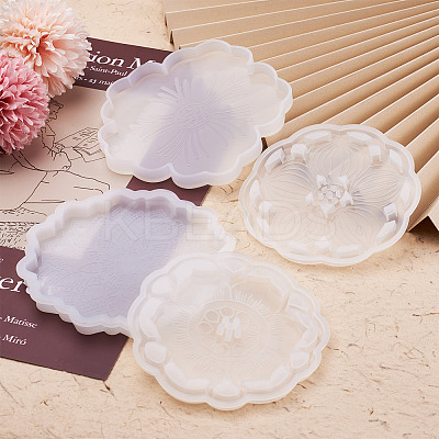 6Pcs 6 Style Silicone Flower Cup Mat Molds Sets DIY-BG0001-21-1