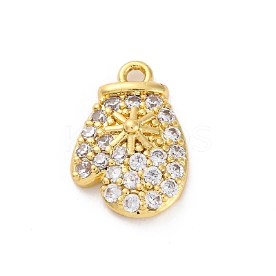 Christmas Series Brass Micro Pave Cubic Zirconia Pendants KK-Q010-01G-03A-1