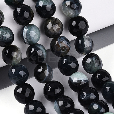 Dyed & Heated Natural Fire Crackle Agate Beads Strands G-N359-01B-02-1