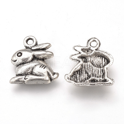 Tibetan Style Alloy Charms X-TIBEP-T002-45AS-NR-1